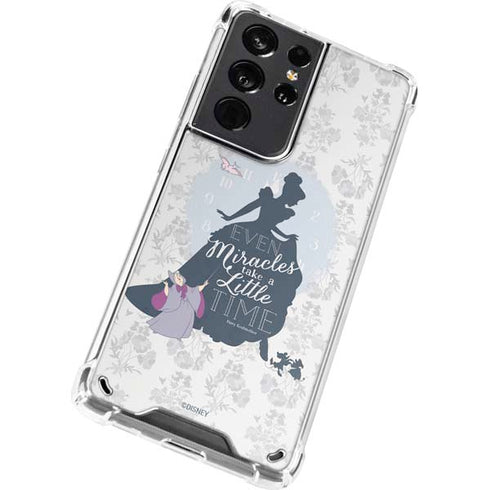 Disney Cinderella Miracles Take Time Silhouette Galaxy S21 Ultra 5G Clear Case