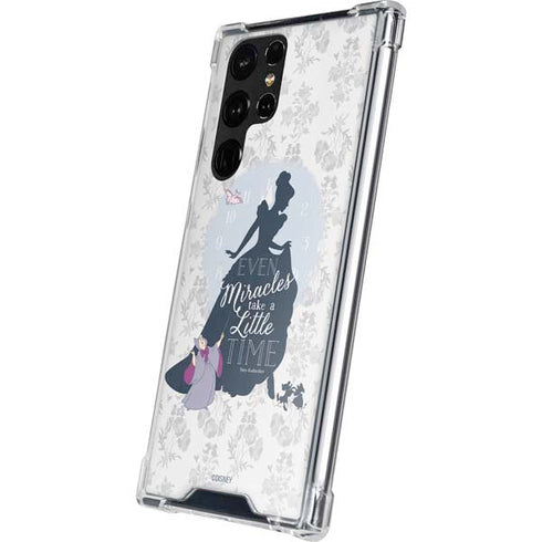 Disney Cinderella Miracles Take Time Silhouette Galaxy S22 Ultra Clear Case