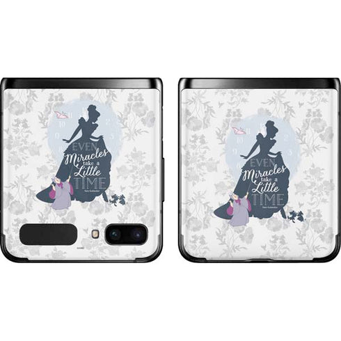 Disney Cinderella Miracles Take Time Silhouette Galaxy Z Flip Skin
