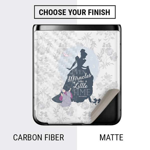 Disney Cinderella Miracles Take Time Silhouette Galaxy Z Flip Skin