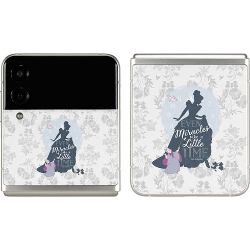 Disney Cinderella Miracles Take Time Silhouette Galaxy Z Flip3 5G Skin