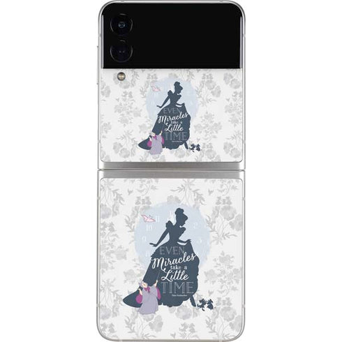 Disney Cinderella Miracles Take Time Silhouette Galaxy Z Flip3 5G Skin