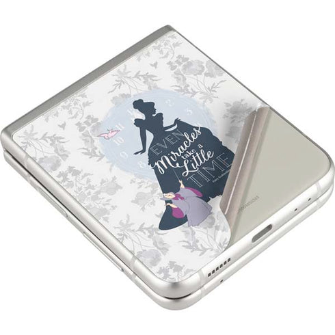 Disney Cinderella Miracles Take Time Silhouette Galaxy Z Flip3 5G Skin