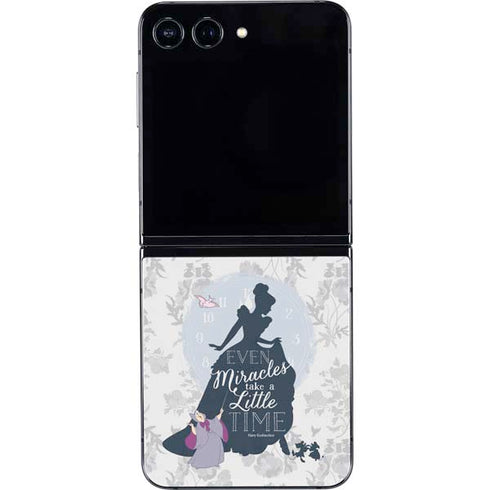 Disney Cinderella Miracles Take Time Silhouette Galaxy Z Flip5 5G Skin