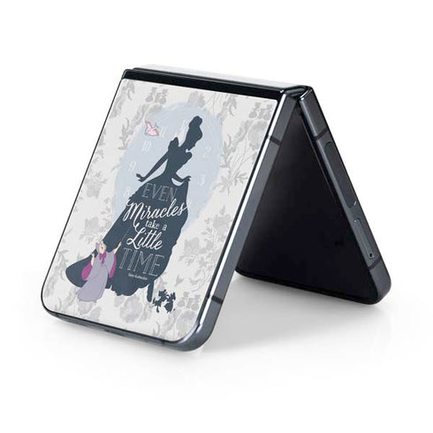 Disney Cinderella Miracles Take Time Silhouette Galaxy Z Flip5 5G Skin