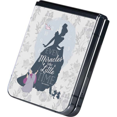 Disney Cinderella Miracles Take Time Silhouette Galaxy Z Flip5 5G Skin