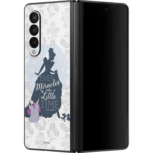Disney Cinderella Miracles Take Time Silhouette Galaxy Z Fold3 5G Skin