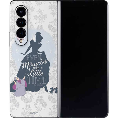 Disney Cinderella Miracles Take Time Silhouette Galaxy Z Fold4 5G Skin