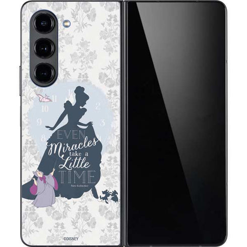 Disney Cinderella Miracles Take Time Silhouette Galaxy Z Fold5 5G Skin