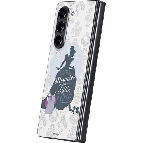Disney Cinderella Miracles Take Time Silhouette Galaxy Z Fold5 5G Skin