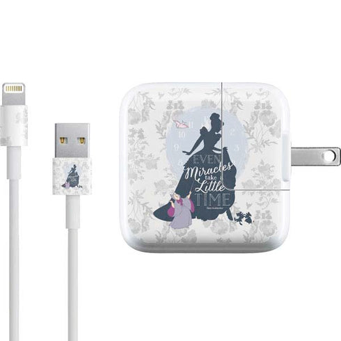 Disney Cinderella Miracles Take Time Silhouette iPad Charger (10W USB) Skin