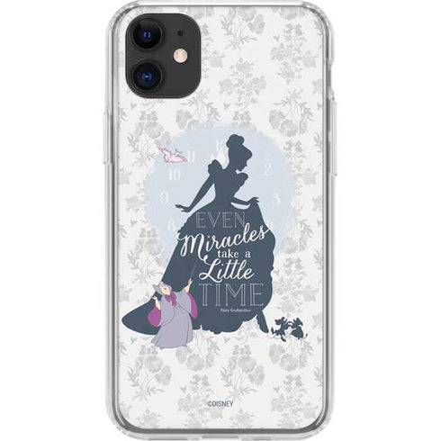 Disney Cinderella Miracles Take Time Silhouette iPhone 11 Clear Case