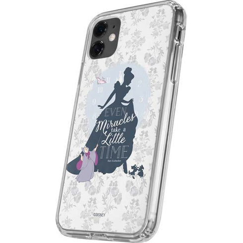 Disney Cinderella Miracles Take Time Silhouette iPhone 11 Clear Case