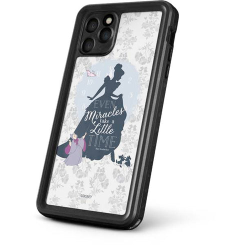 Disney Cinderella Miracles Take Time Silhouette iPhone 11 Pro Waterproof Case