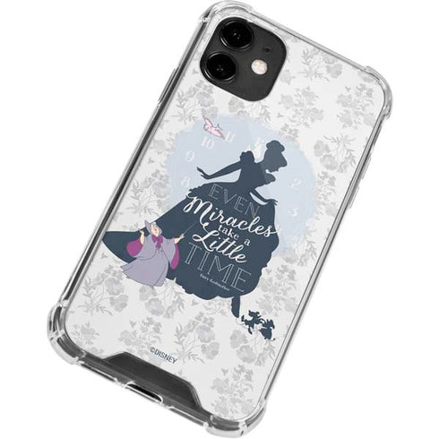 Disney Cinderella Miracles Take Time Silhouette iPhone 12 Clear Case
