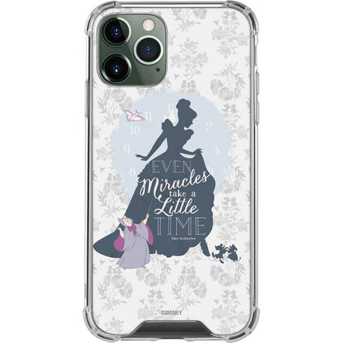 Disney Cinderella Miracles Take Time Silhouette iPhone 12 Pro Clear Case