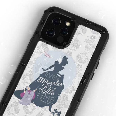 Disney Cinderella Miracles Take Time Silhouette iPhone 12 Pro Waterproof Case
