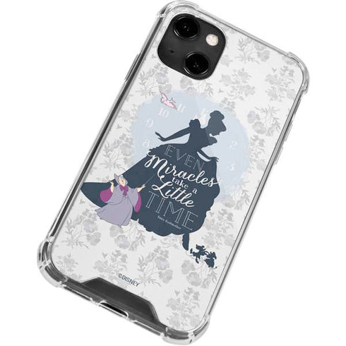 Disney Cinderella Miracles Take Time Silhouette iPhone 13 Clear Case