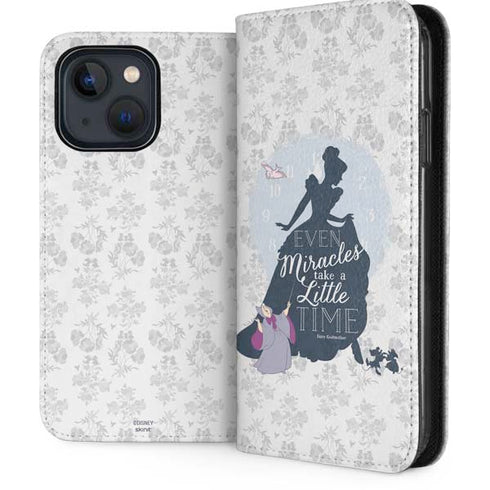 Disney Cinderella Miracles Take Time Silhouette iPhone 13 Folio Case
