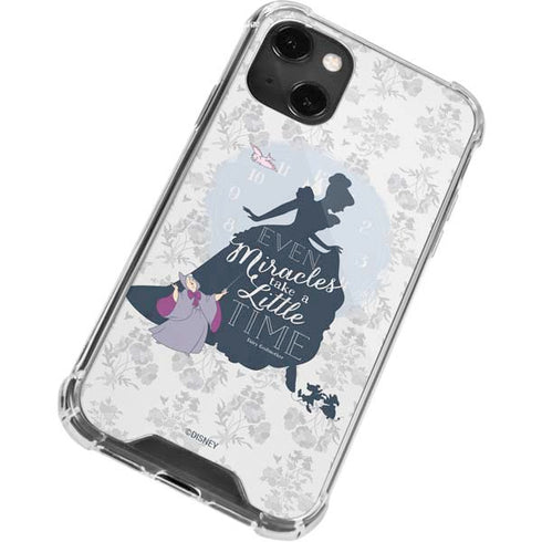 Disney Cinderella Miracles Take Time Silhouette iPhone 13 Mini Clear Case