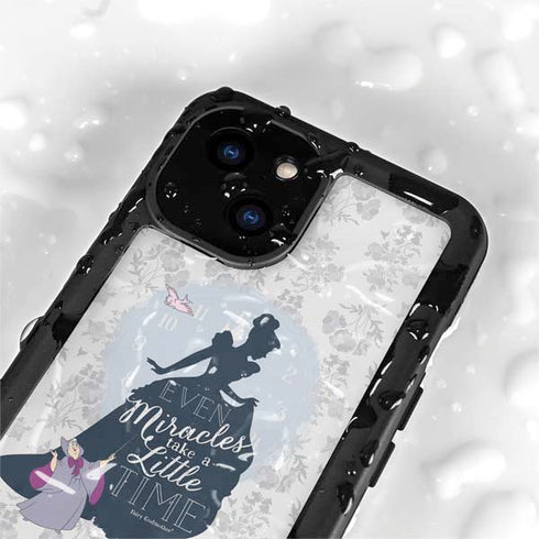 Disney Cinderella Miracles Take Time Silhouette iPhone 13 Mini Waterproof Case