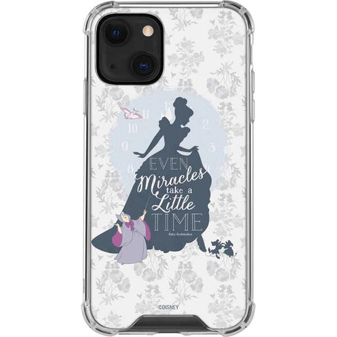 Disney Cinderella Miracles Take Time Silhouette iPhone 14 Clear Case