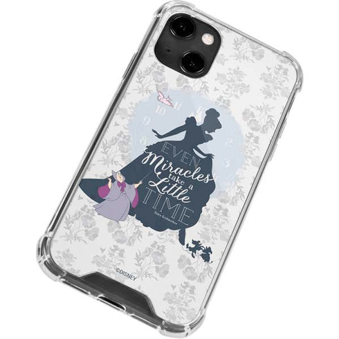 Disney Cinderella Miracles Take Time Silhouette iPhone 14 Clear Case