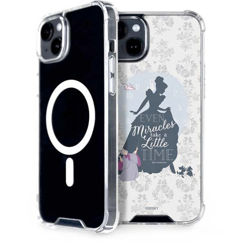 Disney Cinderella Miracles Take Time Silhouette iPhone 15 Plus MagSafe Case