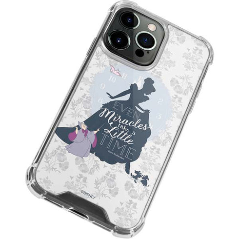 Disney Cinderella Miracles Take Time Silhouette iPhone 15 Pro Clear Case