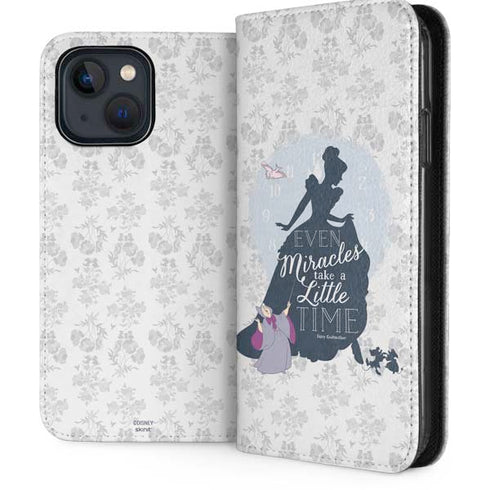 Disney Cinderella Miracles Take Time Silhouette iPhone 15 Plus Folio Case