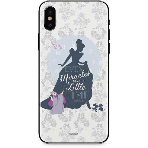 Disney Cinderella Miracles Take Time Silhouette iPhone X Skin