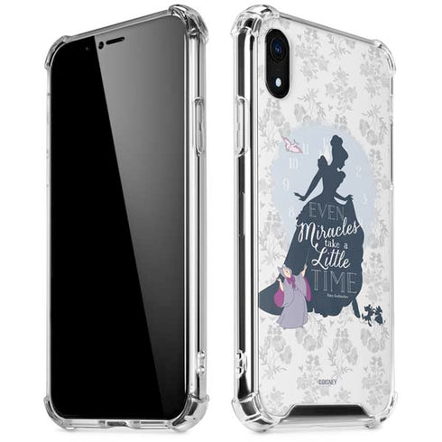 Disney Cinderella Miracles Take Time Silhouette iPhone XR Clear Case