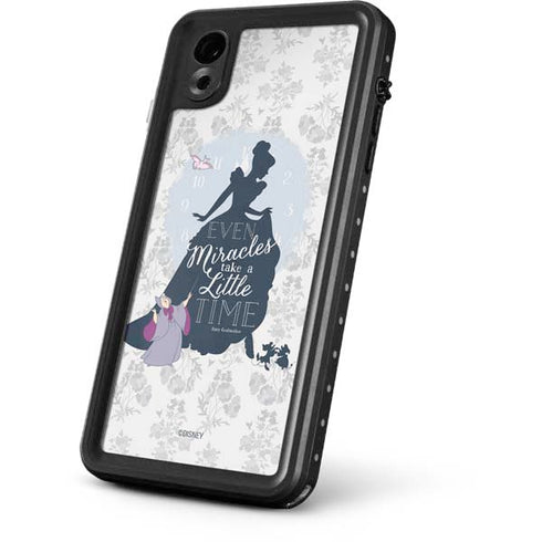 Disney Cinderella Miracles Take Time Silhouette iPhone XR Waterproof Case