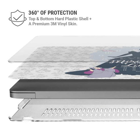 Disney Cinderella Miracles Take Time Silhouette MacBook Pro 16in (2021-25) Case plus Skin