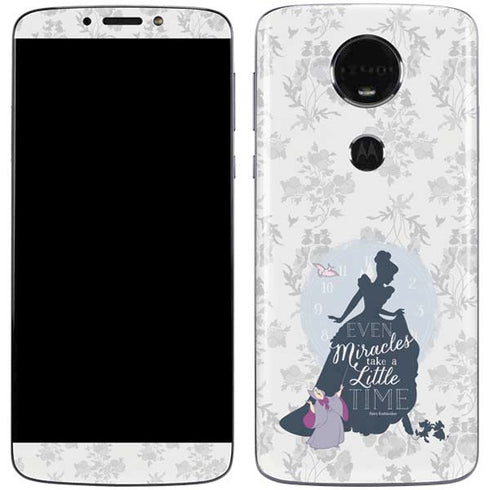 Disney Cinderella Miracles Take Time Silhouette Moto E5 Plus Skin