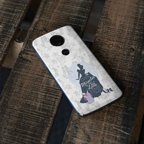 Disney Cinderella Miracles Take Time Silhouette Moto E5 Plus Skin