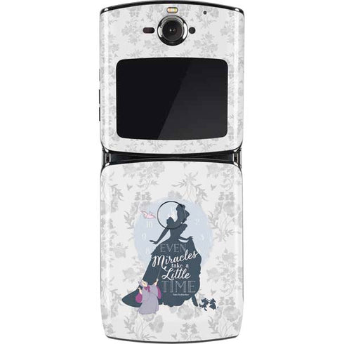 Disney Cinderella Miracles Take Time Silhouette Motorola RAZR Skin