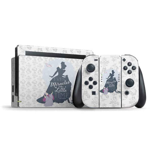 Disney Cinderella Miracles Take Time Silhouette Nintendo Switch Bundle Skin