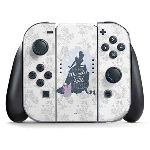 Disney Cinderella Miracles Take Time Silhouette Nintendo Switch (2017-2021) Joy-Con Controller Skin
