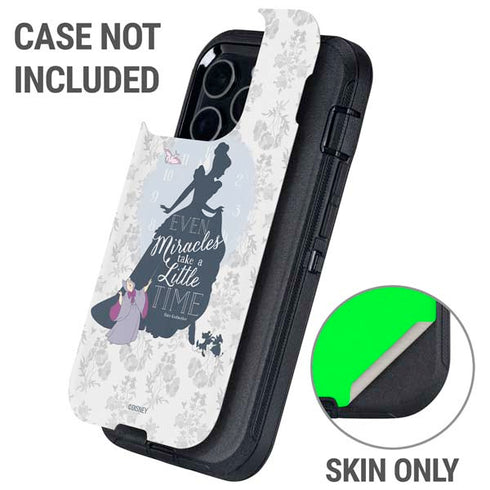 Disney Cinderella Miracles Take Time Silhouette Otterbox Defender iPhone Skin