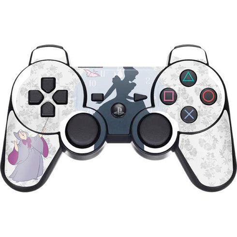 Disney Cinderella Miracles Take Time Silhouette PS3 Dual Shock wireless controller Skin