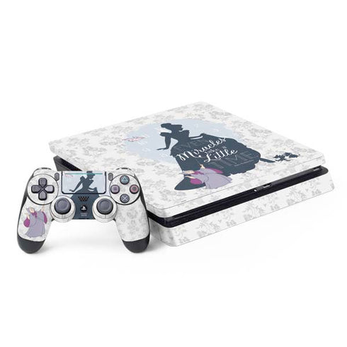Disney Cinderella Miracles Take Time Silhouette PS4 Slim Bundle Skin