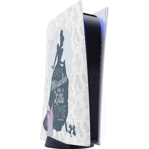 Disney Cinderella Miracles Take Time Silhouette PS5 Digital Edition Console Skin