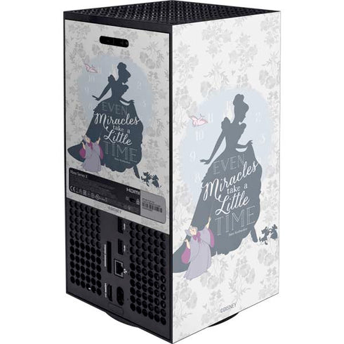 Disney Cinderella Miracles Take Time Silhouette Xbox Series X Console Skin
