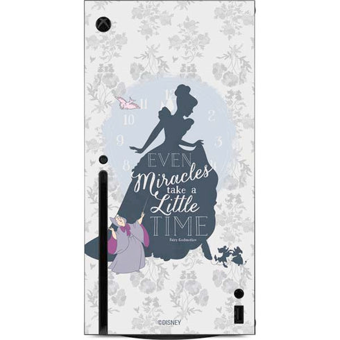 Disney Cinderella Miracles Take Time Silhouette Xbox Series X Console Skin