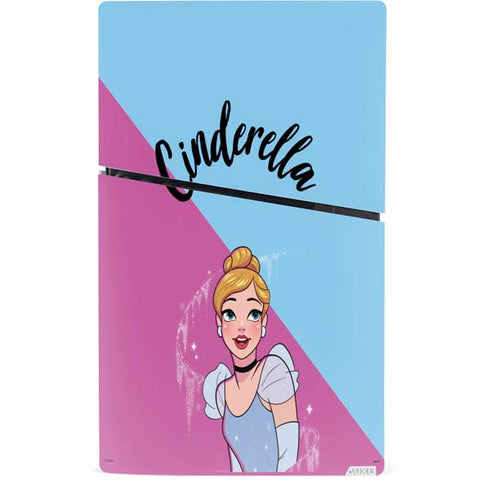 Disney Princess Cinderella Art PS5 Slim Digital Edition Console Skin