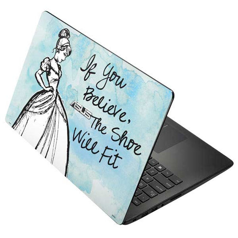 Disney Cinderella Sketch Art Shoe Will Fit Asus X502CA 15.6 Skin