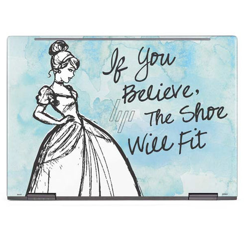 Disney Cinderella Sketch Art Shoe Will Fit HP Envy Skin