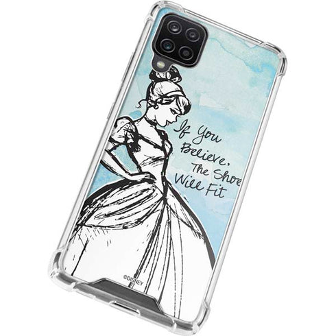 Disney Cinderella Sketch Art Shoe Will Fit Galaxy A12 Clear Case