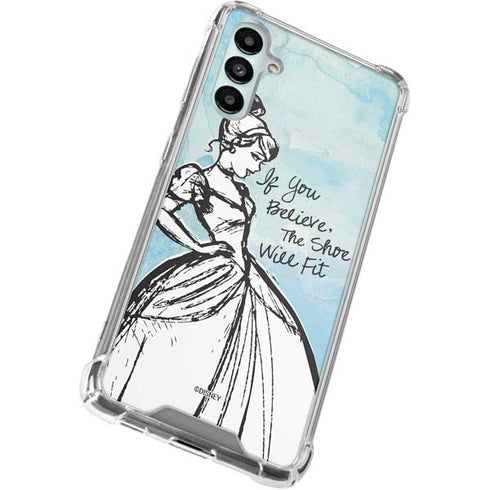 Disney Cinderella Sketch Art Shoe Will Fit Galaxy A15 5G Clear Case